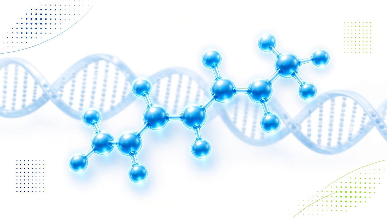 Molecular illustration of carnosine, a dipeptide of beta-alanine and histidine